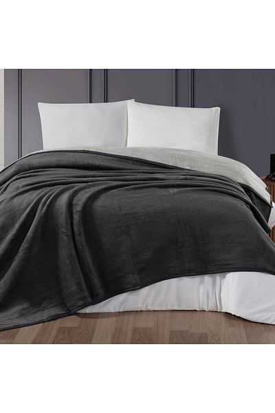 Schafer Home Bella Double Blanket 200X220 Cm-Grey01