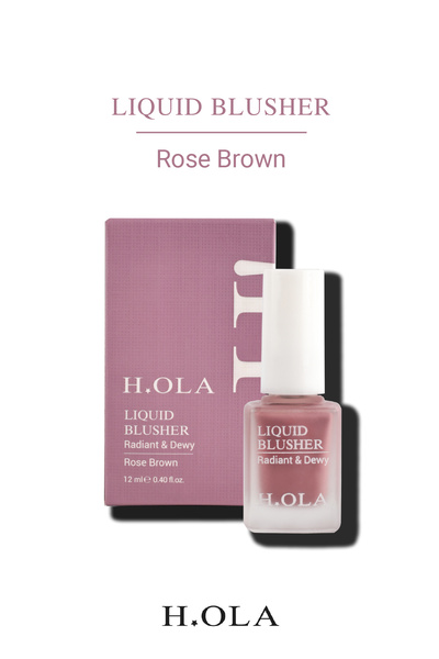 h.OLA Likit Allık | LIQUID BLUSHER ROSE BROWN | Kalıcı Yüksek Pigmentli | Ros...