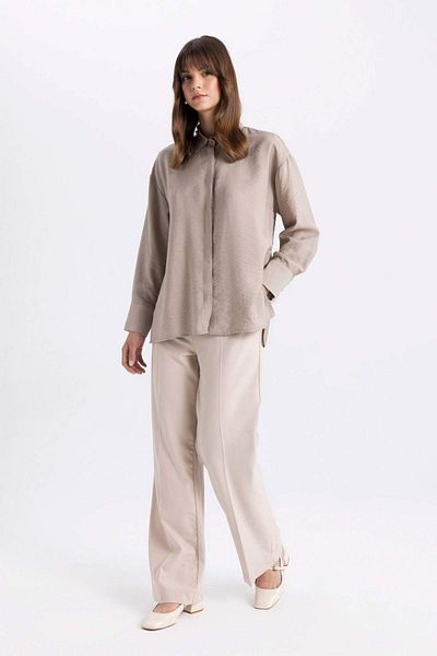 DeFacto Relax Fit Long Sleeve Shirt Tunic B9833AX24SM