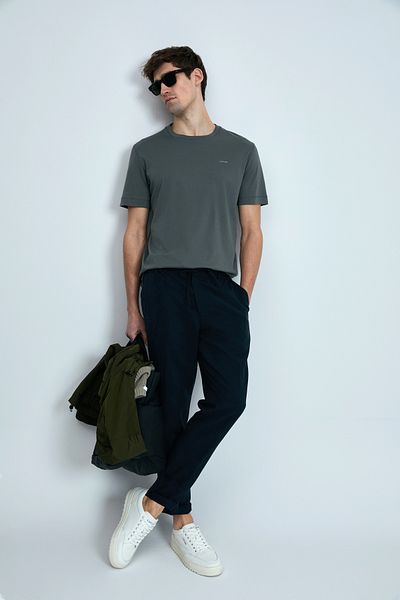 Lufian Bran Modern Graphic T- Shirt Dark Green