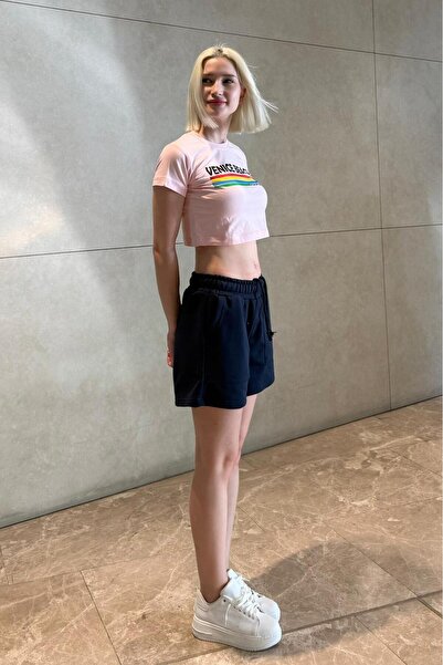 Madmext Lacivert Basic Kadın Şort Mg2511