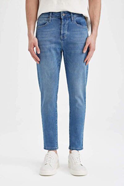 DeFacto Skinny Crop Fit Dar Rahat Kalıp Normal Bel Ekstra Dar Paça Jean Pantolon C9744AX24SP
