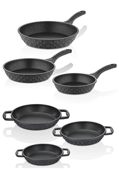 Taç Bella Black 6 Piece Pan and Sauce Set