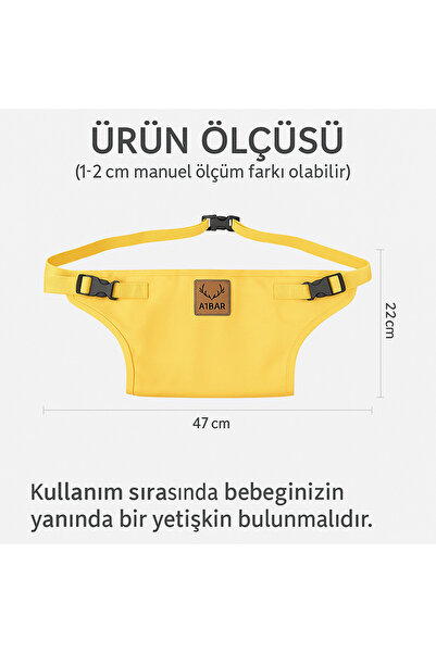 AİBAR Taşınabilir Güvenli Mama Sandalyesi - Aibar Marka, Sarı Renk