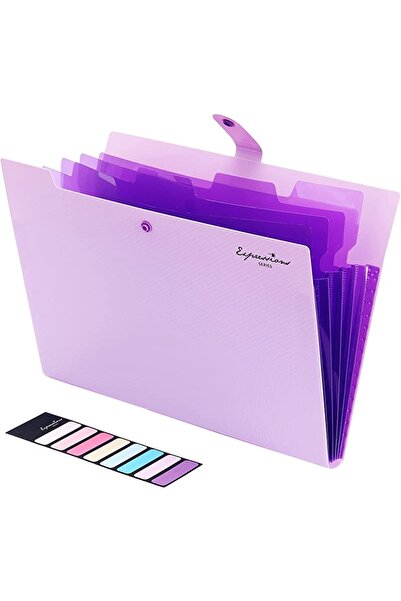 Choice6 Purple Expanding File Folder,5 Pket Folders for Duments,Portable Pape...