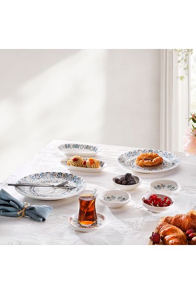 Schafer Emely Breakfast Set 32 Pieces-Blue