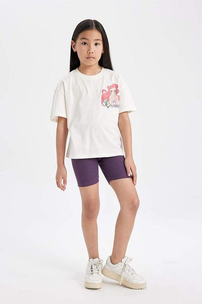 DeFacto Girls' Disney Princess Relax Fit Crew Neck Short Sleeve T-Shirt C2637A824Sm