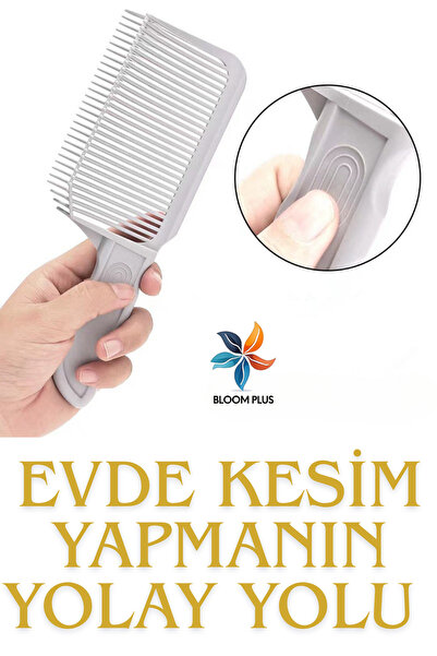 bloomplus Kuaför Berber Kavisli Kontur Kesim Tarağı Saç Kesme Tarağı Pratik K...