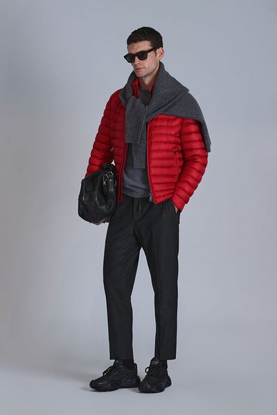 Lufian Andy Goose Feather Men's Coat Red
