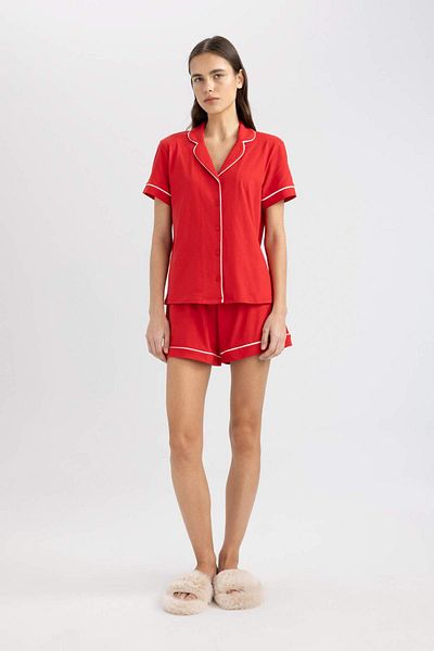 DeFacto Fall In Love Regular Fit Short Sleeve Shorts Pajamas Set B8679ax24sm