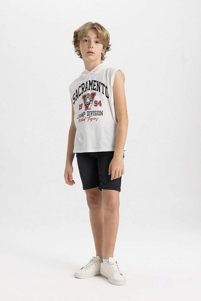 DeFacto Boy's Hooded Printed Undershirt C3343A824Sm