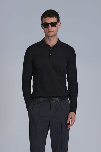 Lufian Men's Black Aden Sweater