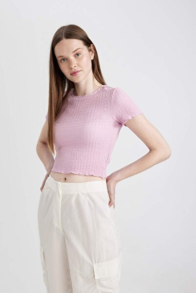 DeFacto Tricou cu mânecă scurtă cu gât turnat A6179AX24SM