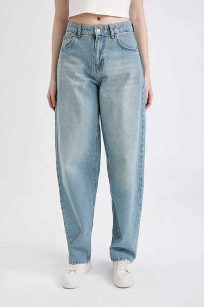 DeFacto Pantaloni largi, cu talie înaltă, lungi, lavabili, C7350AX24SP
