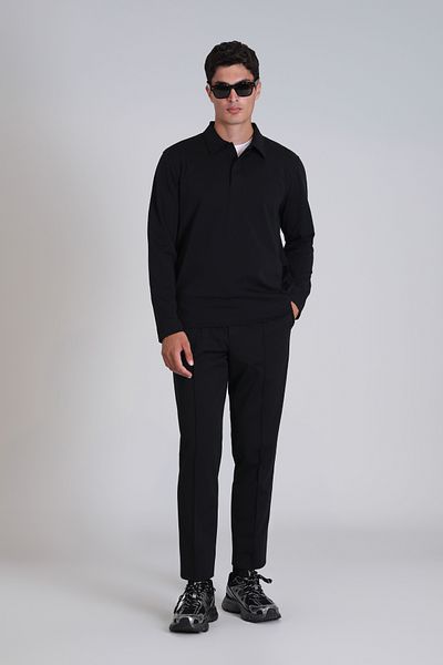 Lufian Evan Men's Black Long Sleeve T-Shirt