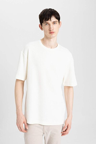 DeFacto Μπλουζάκι Relax Fit Crew με κοντό μανίκι C3701AX24SP