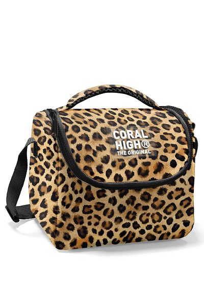 Coral High Brown Leopard Patterned Thermo Lunchbox 22781