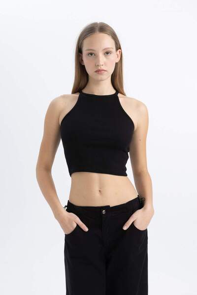 DeFacto Cool Fitted Corded Camisole Basic Undershirt C4080Ax24Sm