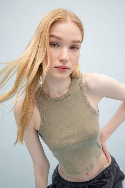 DeFacto Coool Fitted Ribbed Camisole Washable Pale Effect Athlete C2128AX24SP