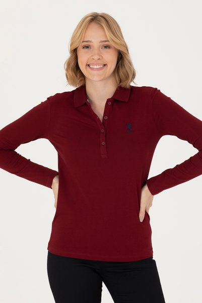 U.S. Polo Assn. Bluză Polo uni cu logo discret