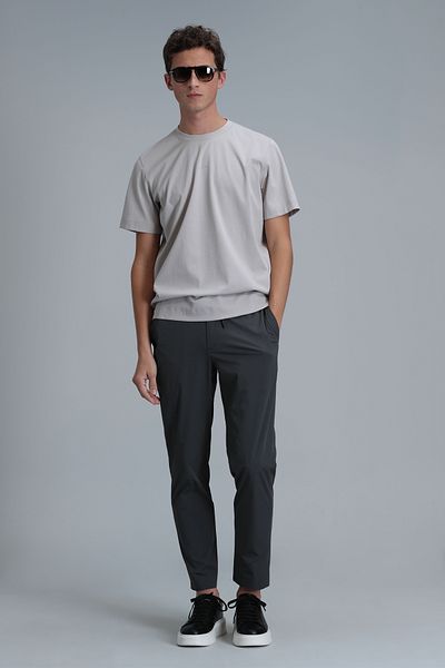 Lufian Antony Modern Graphic T- Shirt Stone