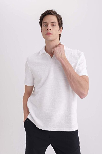 DeFacto Regular Fit Basic Plain Krátký rukáv Polo tričko B6533AX24SP