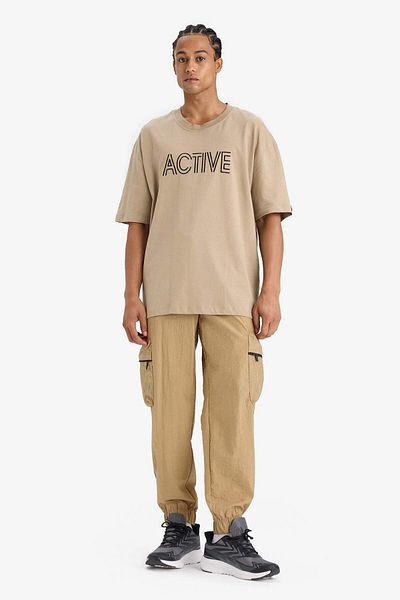 DeFacto Tricou cu mânecă scurtă cu gât crew oversize brodat - C1426ax24sm