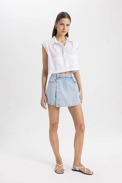 DeFacto Fustă Jeans cu Talie Inalta - C0697ax24sm