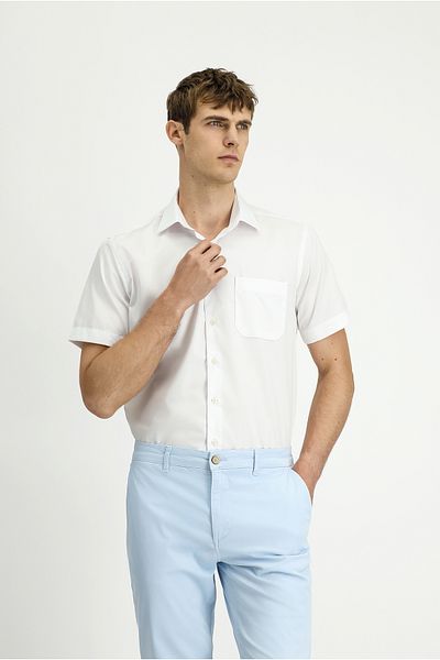 Kiğılı Short Sleeve Regular Fit Cotton Non Iron Shirt