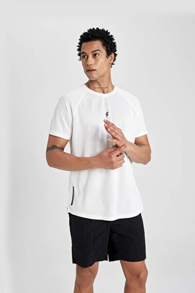 DeFacto DeFactoFit Regular Fit Baskılı Kısa Boy Sporcu Deniz Şortu B5991AX24HS
