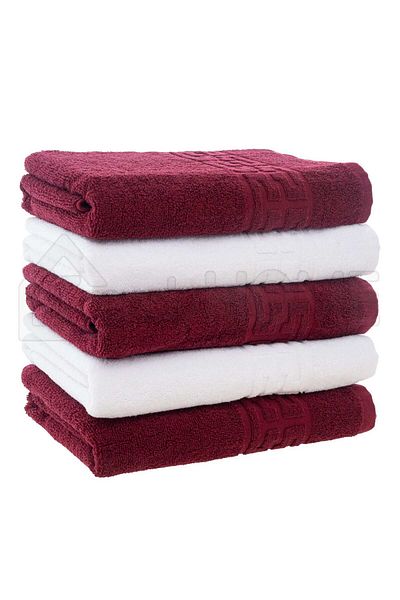trendyhome Set of 5 100% Cotton Towels – 500 GSM – ST244275 - 30x50 cm