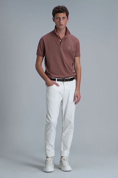 Lufian Laon Smart Men's Polo T-Shirt Slim Fit Tile
