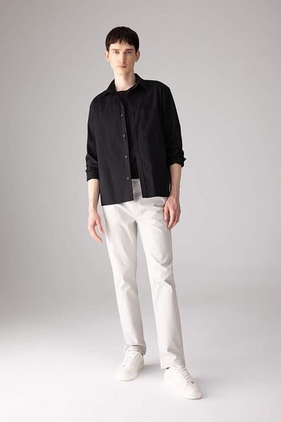 DeFacto Gabardine Chino – Canvas-Hose mit normaler Passform, Reißverschlusstasche, gerades Bein B2088ax24sp