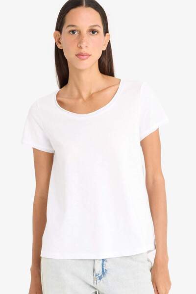 DeFacto Regular Fit Bisiklet Yaka Kısa Kollu Tişört K1508AZ24SM