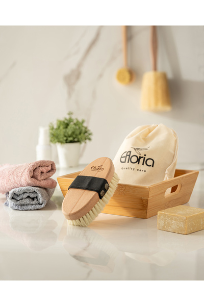 Efloria Doğal Selülit Fırçası At Kılı Fırçası Selülit Ve Batık Önleyici Çatlak Önleyici Kese