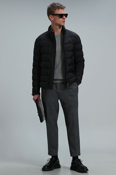 Lufian Clow Goose Feather Men's Coat Black