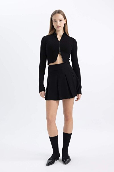 DeFacto Coool Fitted Ribbed Camisole Cardigan Y7070AZ24SP