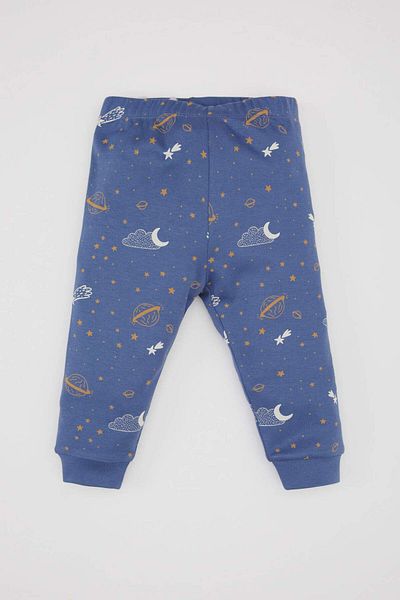 DeFacto Baby Boy Pajamas Set Star Pattern Short Sleeve Top with Elastic Waist Long Bottom C0733A524Sm
