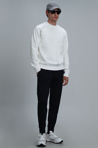 Lufian Bert Men's Sweatshirt Off White