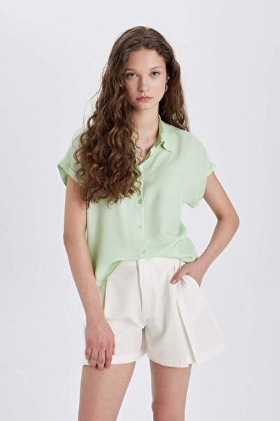 DeFacto Κοντομάνικο πουκάμισο Regular Fit N7819AZ24SP