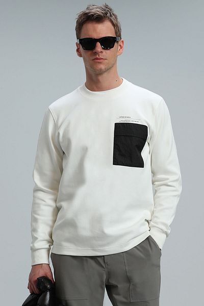 Lufian Eldon Men's Sweatshirt Off White
