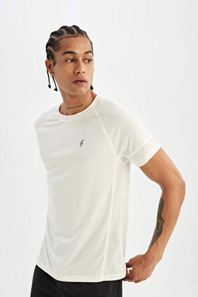 DeFacto Crew Neck, Printed Heavy Fabric, Short Sleeve Athlete T-Shirt B5135Ax24Sp