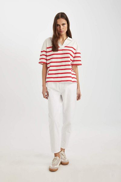 DeFacto Paperbag Gabardine Pants with High Waist Pockets - S2790Az24Sm