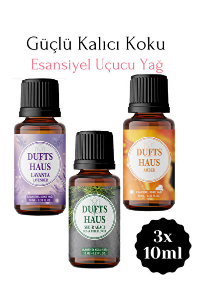 duftshaus Lavanta Sedir Ağacı Amber Saf Esansiyel Uçucu Yağ Buhurdanlık Yağı ...