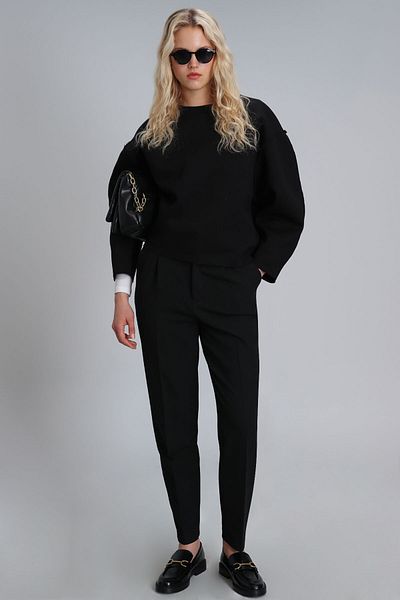 Lufian Selın Women's Knitted Sweatshirt Black