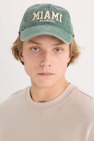 DeFacto Unisex Embroidered Woven Jean Baseball Basketball Cap B8022Ax24Sm