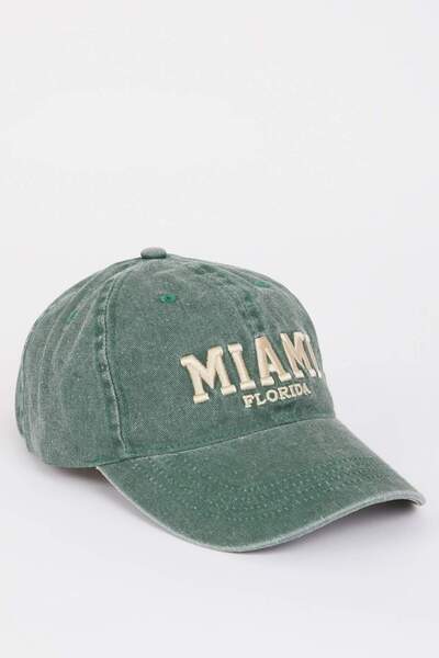 DeFacto Unisex Nakışlı Dokuma Jean Beyzbol Basketbol Şapkası B8022AX24SM