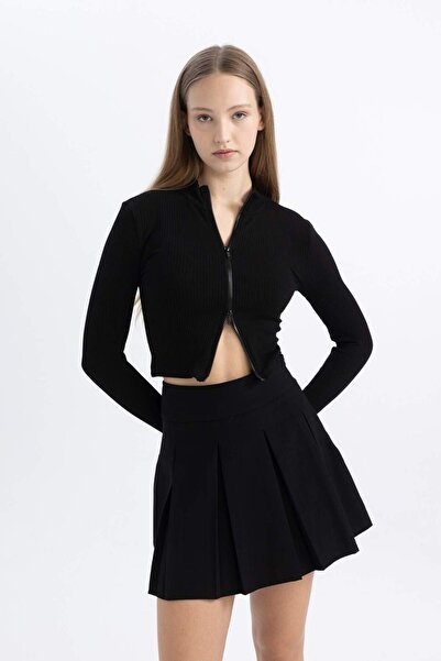 DeFacto Coool Fitted Ribbed Camisole Cardigan Y7070AZ24SP