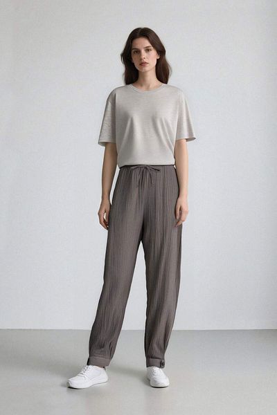 DeFacto Cargo Fit Basic Plain Muslin Trousers C0303Ax24Sp