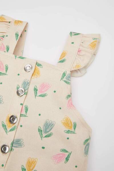 DeFacto Holčička květinová kombinéza Gabardine C0569A524SM